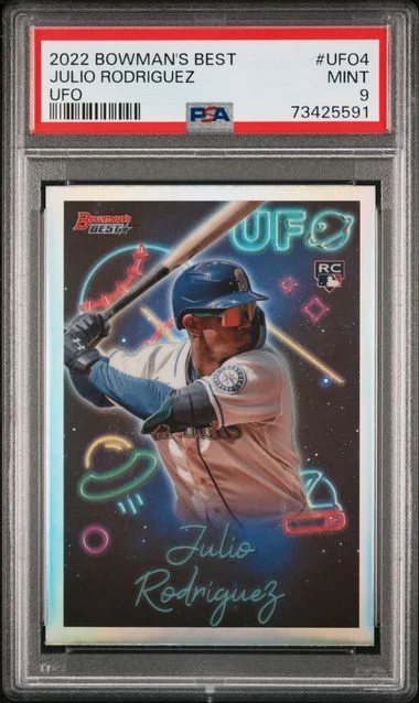 2022 Bowman's Best Julio Rodriguez Bowman UFO #UFO-4 card image