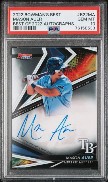 2022 Bowman's Best Mason Auer Of 2022 Autographs #B22-MA card image