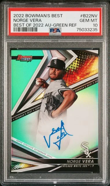 2022 Bowman's Best Norge Vera Of 2022 Autographs Green Refractor #B22-NV card image