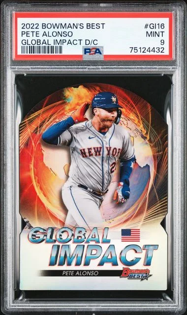 2022 Bowman's Best Pete Alonso Global Impact Die-Cut #GI-16 card image