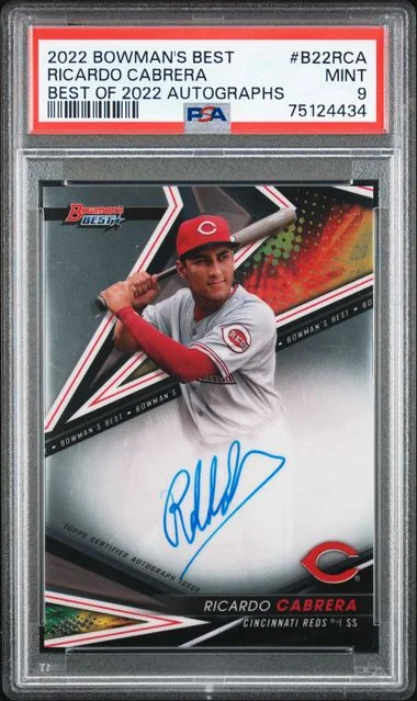 2022 Bowman's Best Ricardo Cabrera Of 2022 Autographs #B22RCA card image