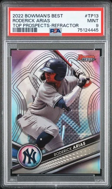 2022 Bowman's Best Roderick Arias Top Prospects Refractor #TP-13 card image