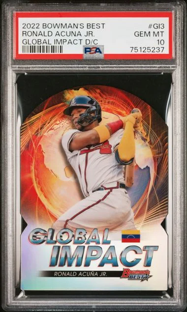 2022 Bowman's Best Ronald Acuna Jr. Global Impact Die-Cut #GI3 card image