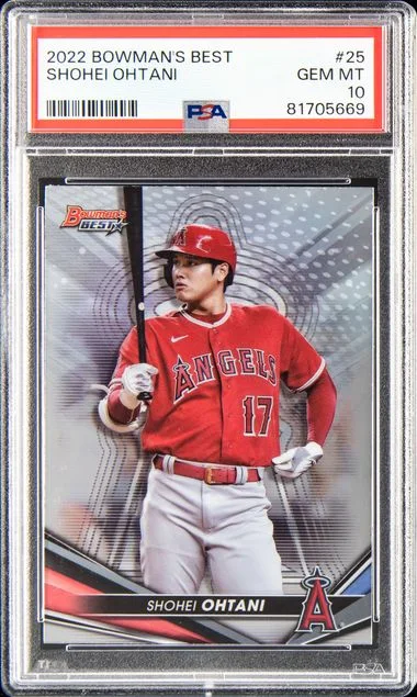 2022 Bowman's Best Shohei Ohtani Refractor #25 card image
