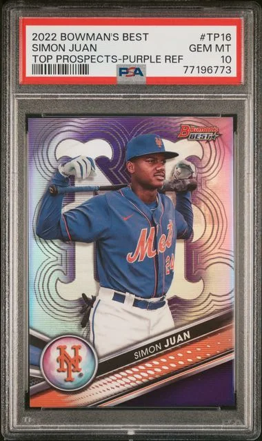 2022 Bowman's Best Simon Juan Top Prospects #TP16 card image