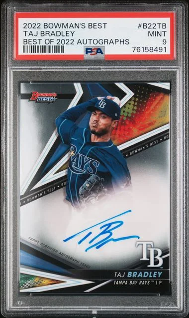 2022 Bowman's Best Taj Bradley Of 2022 Autographs #B22-TB card image