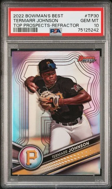 2022 Bowman's Best Termarr Johnson Top Prospects Refractor #TP-30 card image