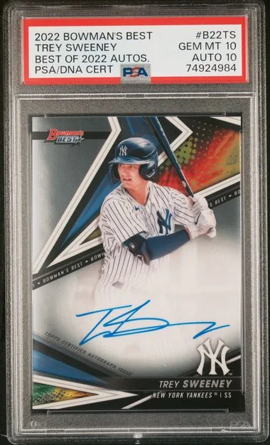 2022 Bowman's Best Trey Sweeney Of 2022 Autographs #B22-TS card image