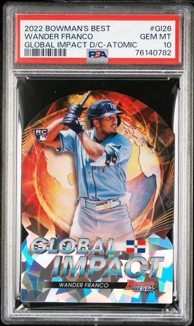 2022 Bowman's Best Wander Franco Global Impact Die-Cut Atomic Refractor #GI-26 card image