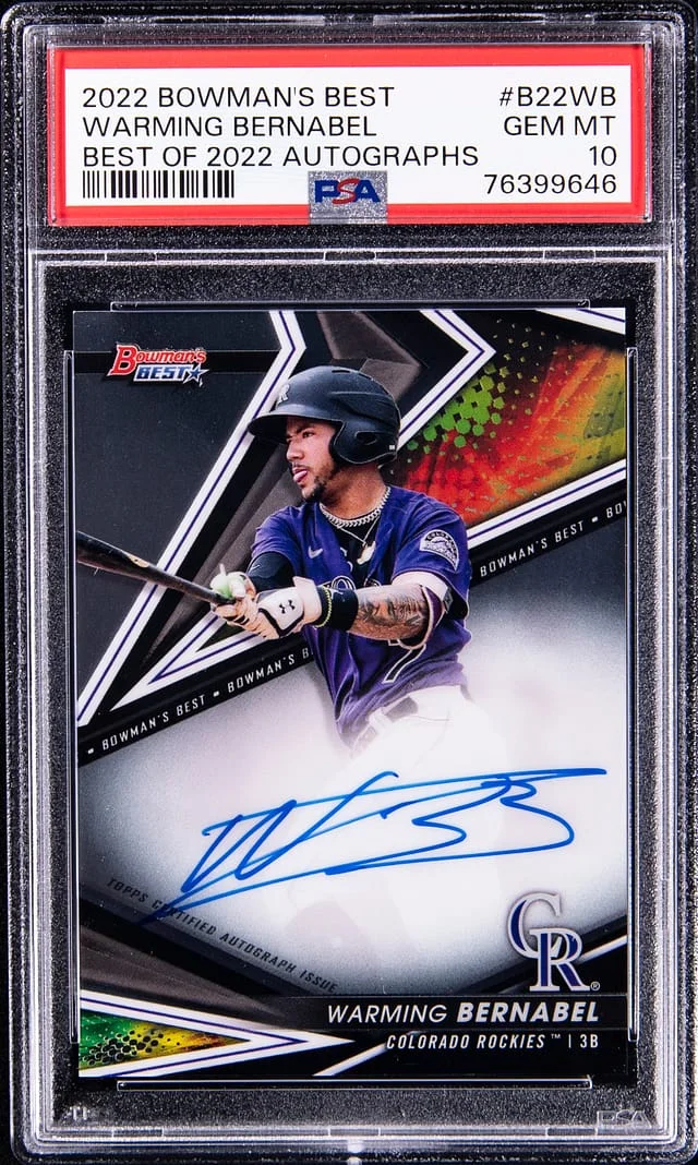 2022 Bowman's Best Warming Bernabel Of 2022 Autographs #B22WB card image
