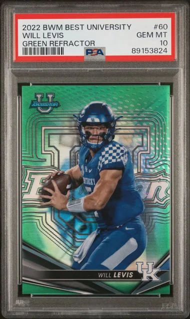 2022 Bowman's Best Will Levis University Green Refractor #60 card image