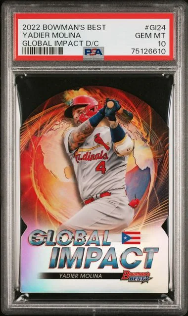 2022 Bowman's Best Yadier Molina Global Impact Die-Cut #Gi24 card image