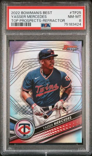 2022 Bowman's Best Yasser Mercedes Top Prospects Refractor #TP-25 card image