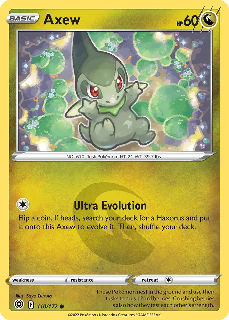 2022 Brilliant Stars Axew #110/172 Common card image