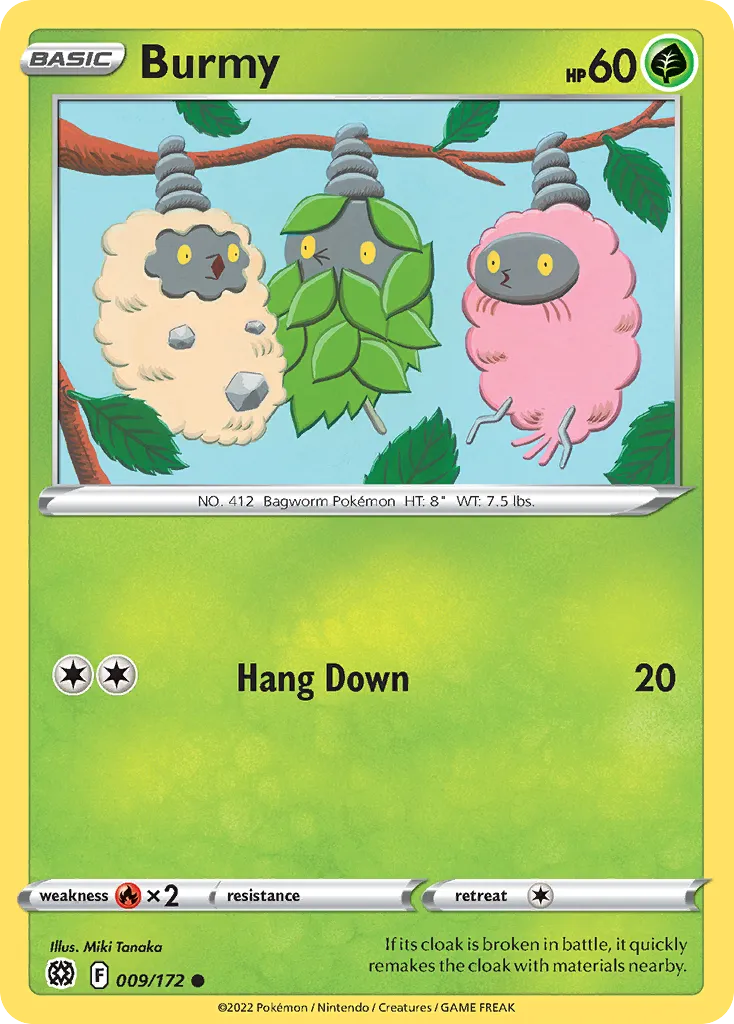 2022 Brilliant Stars Burmy #009/172 Common card image