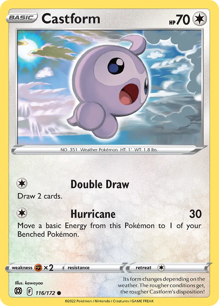 2022 Brilliant Stars Castform #116/172 Common card image