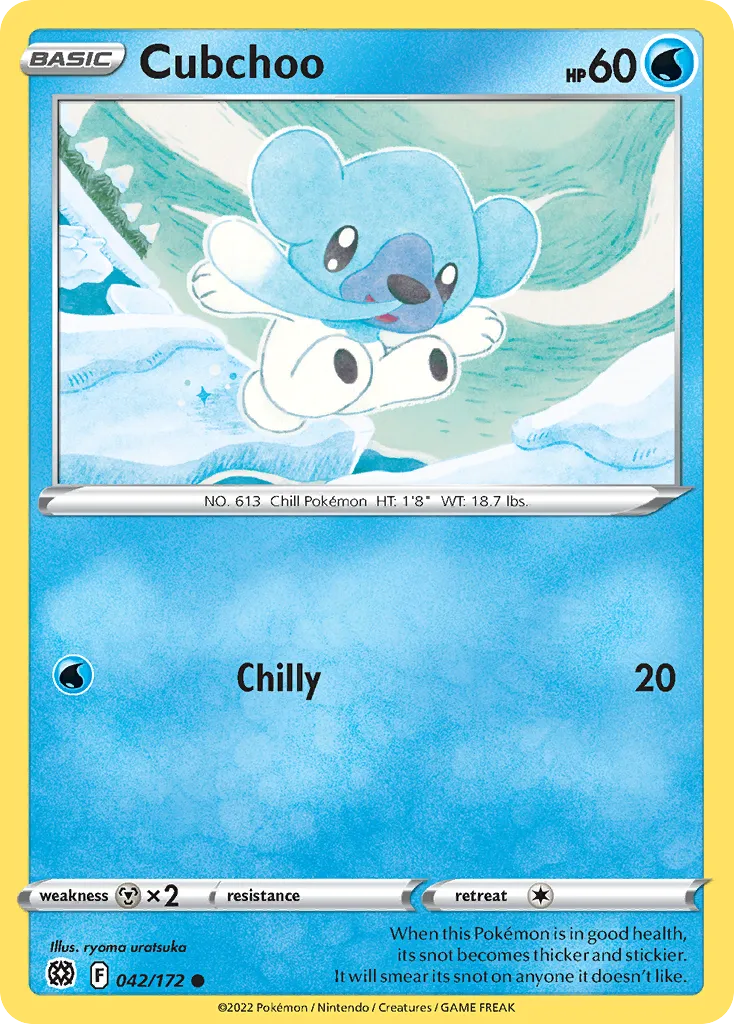 2022 Brilliant Stars Cubchoo #042/172 Common card image