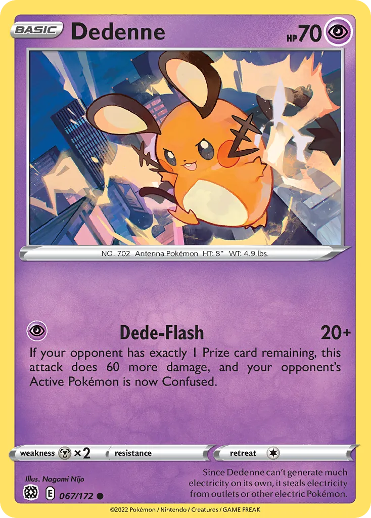 2022 Brilliant Stars Dedenne #067/172 Common card image