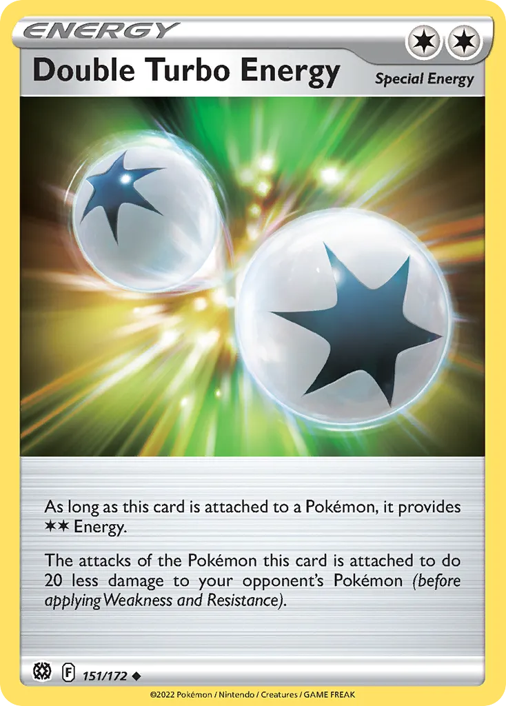 2022 Brilliant Stars Double Turbo Energy #151/172 Uncommon card image