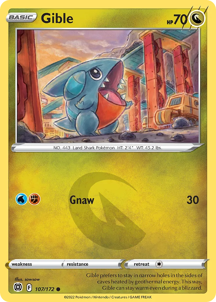 2022 Brilliant Stars Gible #107/172 Common card image