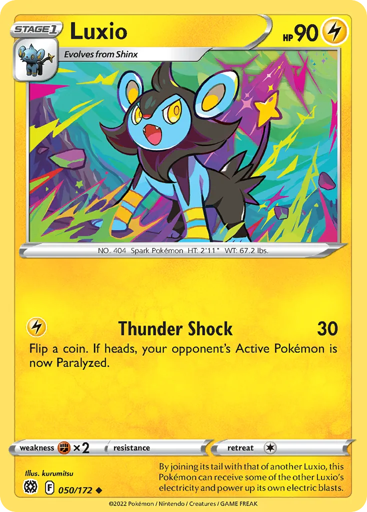2022 Brilliant Stars Luxio Uncommon #050/172 Uncommon card image