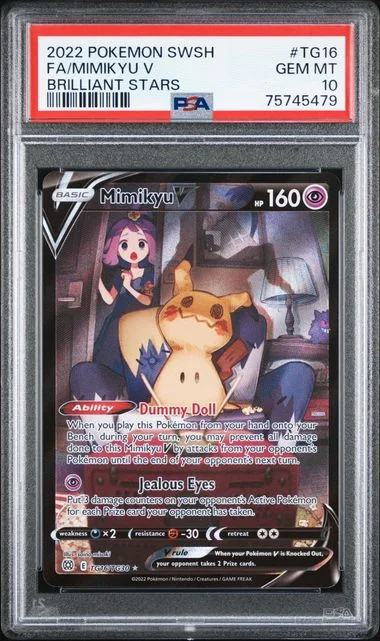 2022 Brilliant Stars Mimikyu V #TG16 Unlisted card image