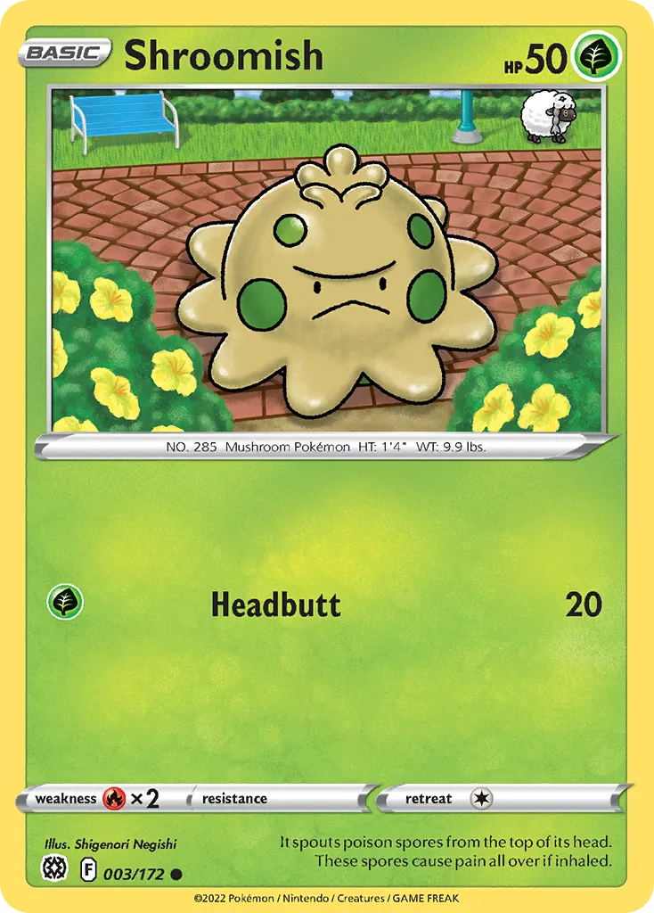 2022 Brilliant Stars Shroomish #003/172 Common card image