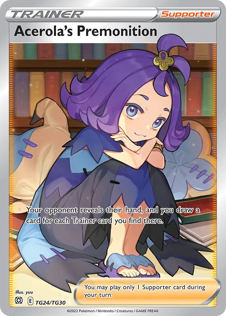 2022 Brilliant Stars Trainer Gallery Acerola's Premonition #TG24 Rare Ultra card image