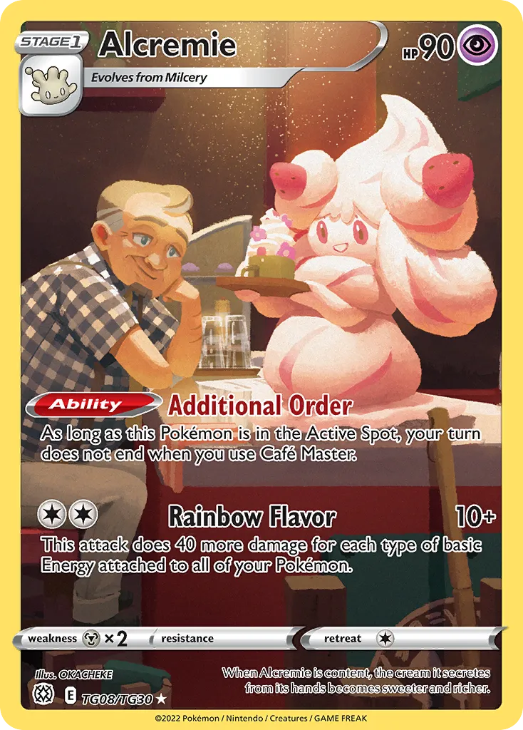2022 Brilliant Stars Trainer Gallery Alcremie #TG08 Trainer Gallery Rare Holo card image