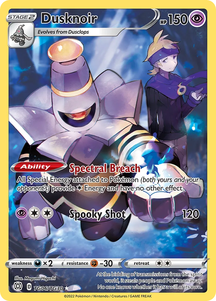 2022 Brilliant Stars Trainer Gallery Dusknoir #TG06 Trainer Gallery Rare Holo card image