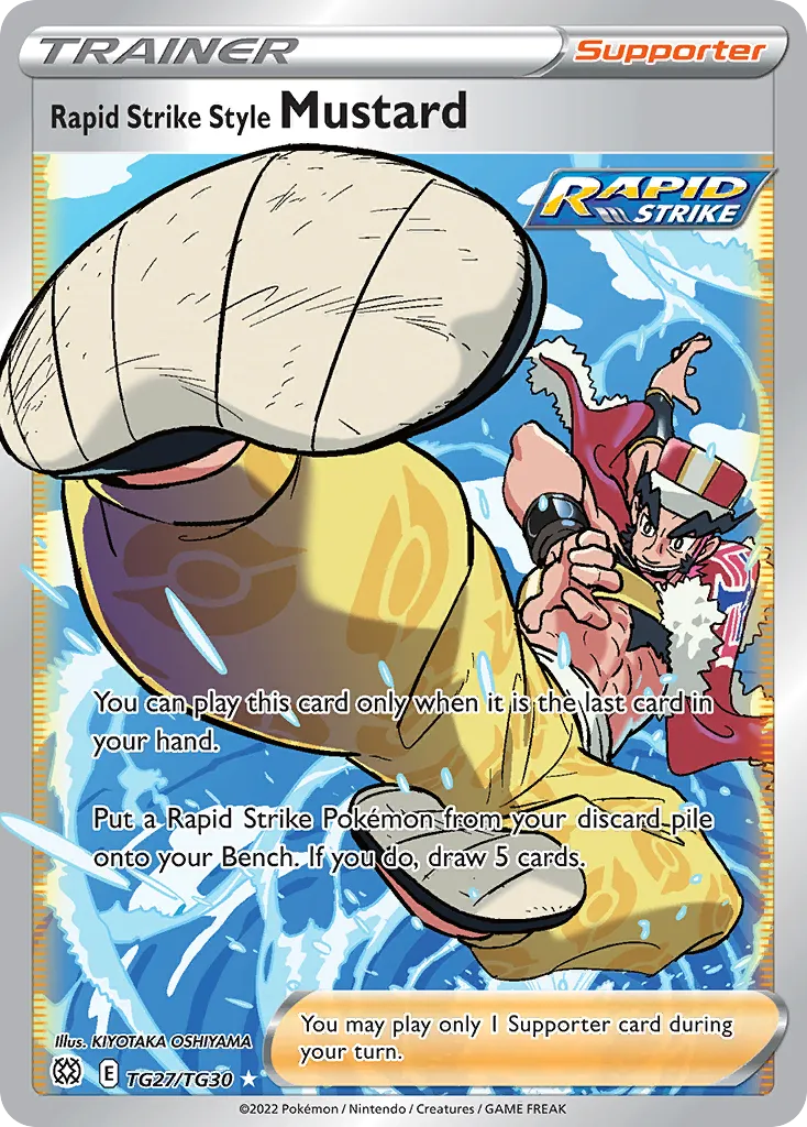 2022 Brilliant Stars Trainer Gallery Rapid Strike Style Mustard #TG27 Rare Ultra card image
