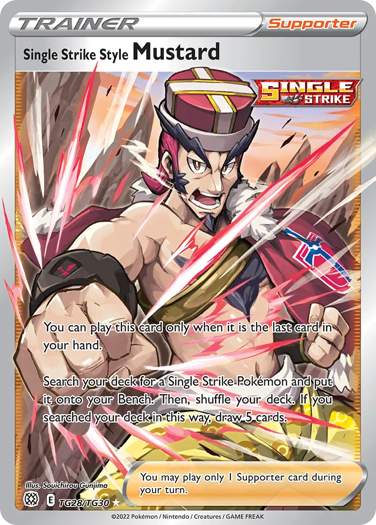 2022 Brilliant Stars Trainer Gallery Single Strike Style Mustard #TG28 Rare Ultra card image