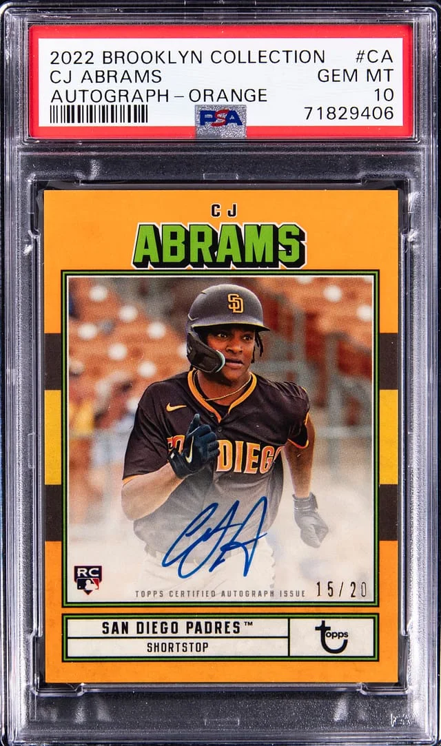 2022 Brooklyn Collection Autograph - Orange CJ Abrams #CA card image