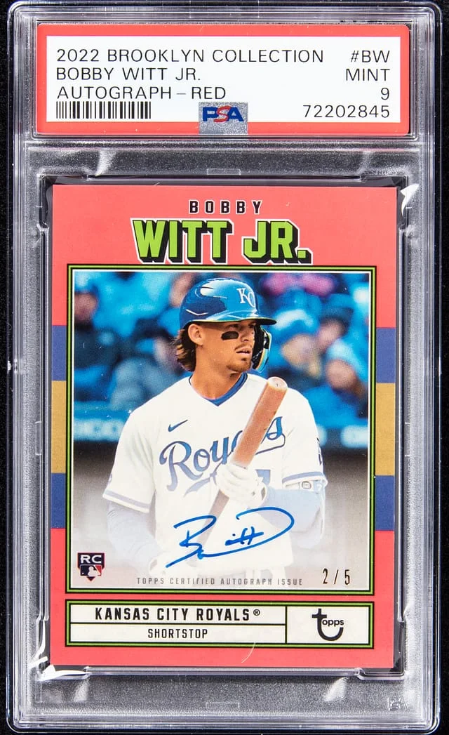 2022 Brooklyn Collection Autograph Red Bobby Witt Jr. #AC-BW card image