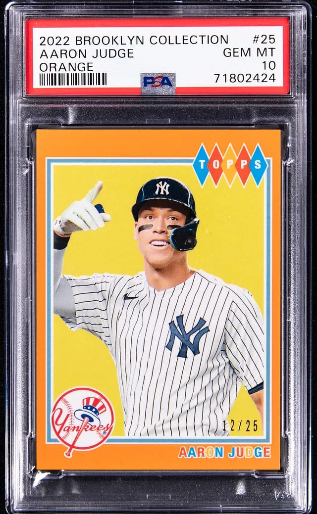 2022 Brooklyn Collection Orange Aaron Judge #25 card image