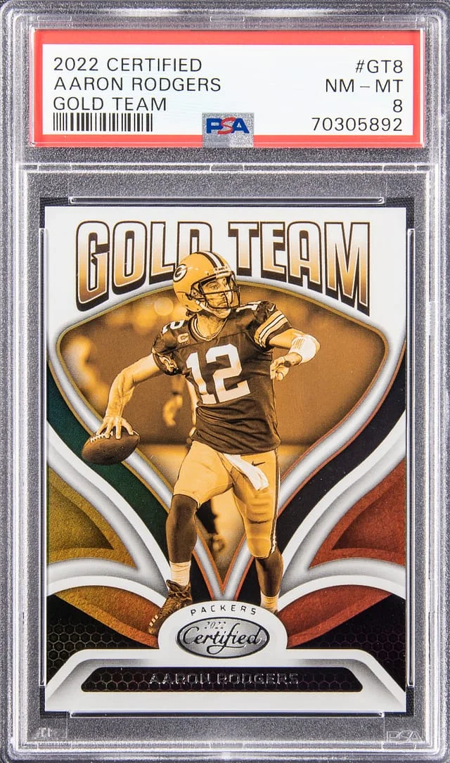 2022 Certified Aaron Rodgers Gold Team #GT8 card image