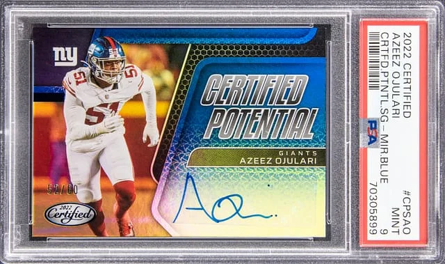 2022 Certified Azeez Ojulari Certified Potential #CPSAO card image