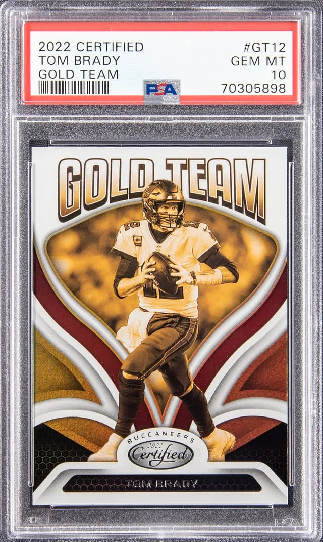 2022 Certified Tom Brady Gold Team #GT12 card image