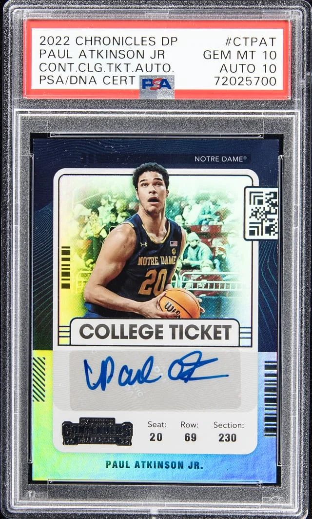 2022 Chronicles Paul Atkinson Draft Picks Contenders #CTPAT card image