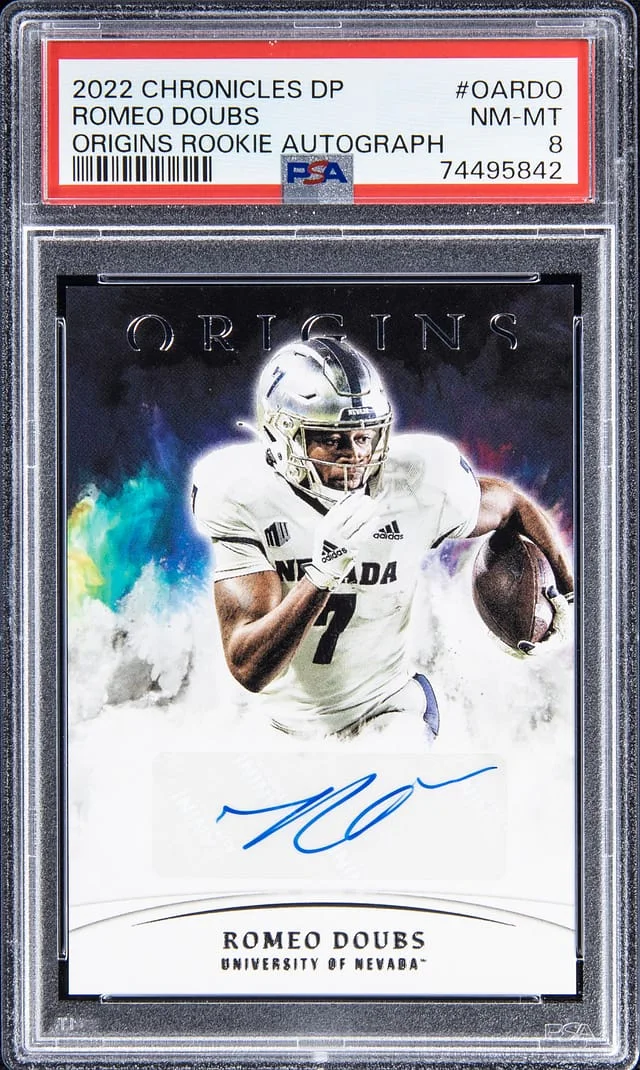 2022 Chronicles Romeo Doubs Draft Picks Origins Autograph #OARDO card image