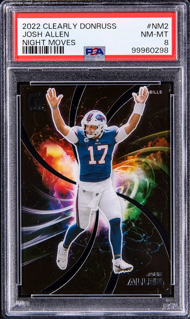 2022 Clearly Donruss Night Moves Josh Allen #NM2 card image