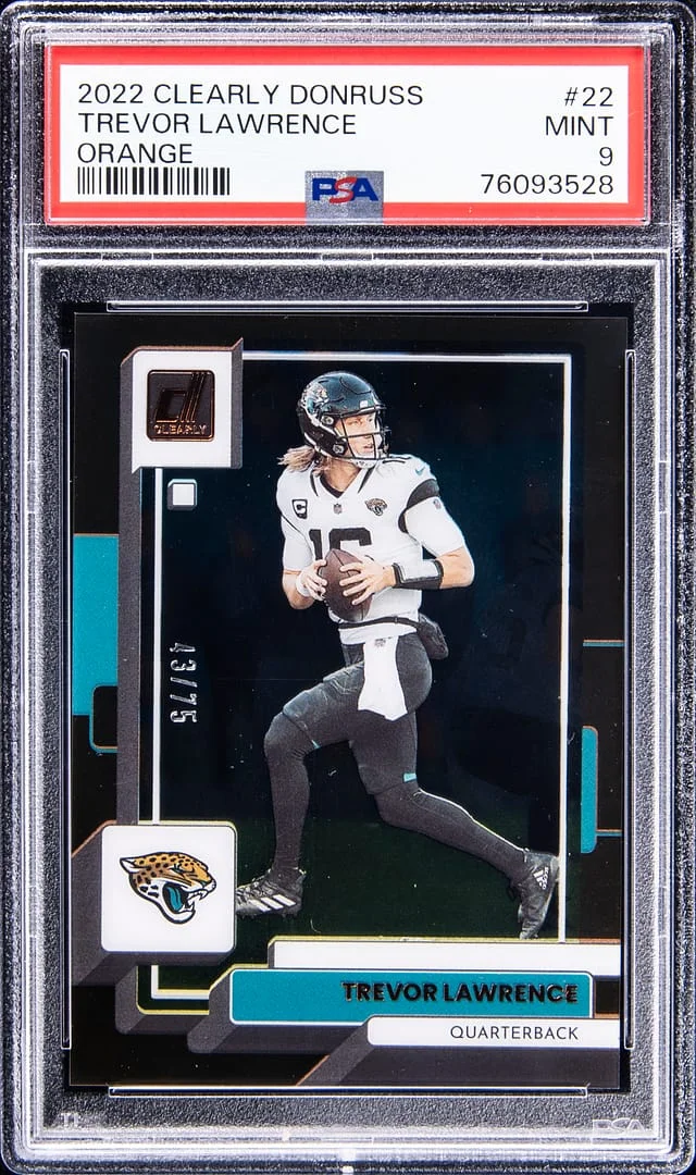 2022 Clearly Donruss Orange Trevor Lawrence #22 card image