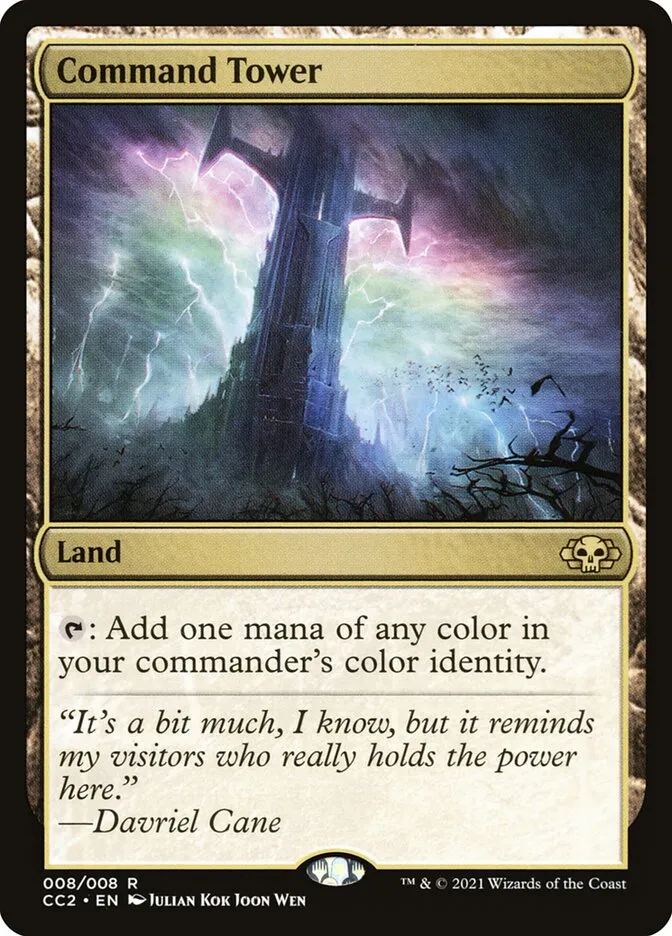 2022 Commander Collection: Black Command Tower rare #8 unlisted card image