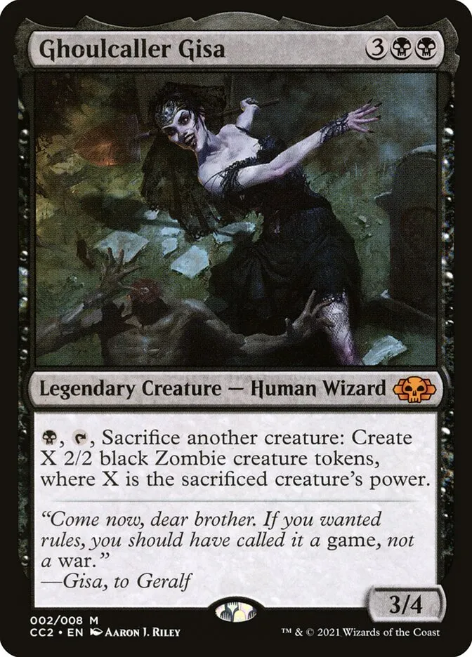 2022 Commander Collection: Black Ghoulcaller Gisa mythic #2 unlisted card image
