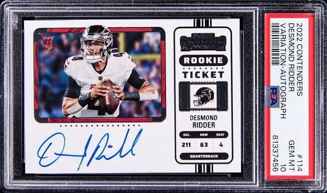 2022 Contenders Desmond Ridder Autograph Variation #114 card image