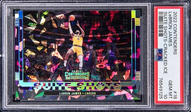 2022 Contenders LeBron James Suite Shots-Cracked Ice #18 card image