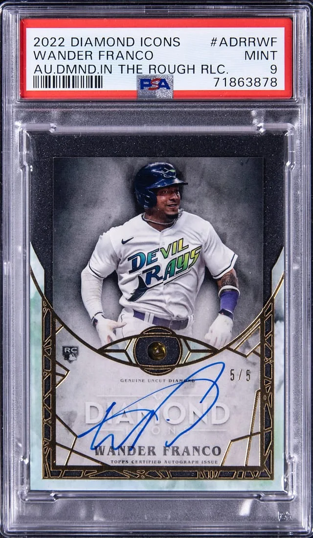 2022 Diamond Icons Auto Diamond in the rough relic Wander Franco #ADRRWF card image