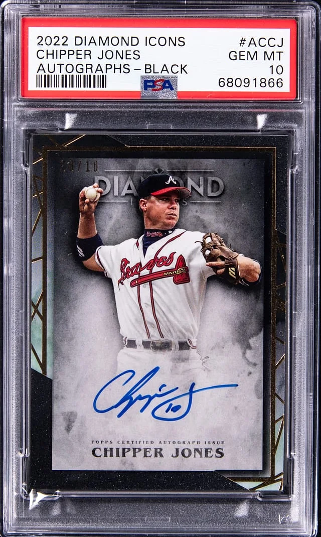 2022 Diamond Icons Autographs - Black Chipper Jones #ACCJ card image