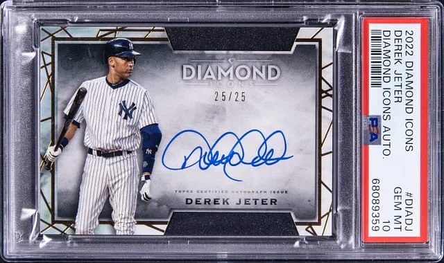 2022 Diamond Icons Diamond Icons Autograph Derek Jeter #DIADJ card image