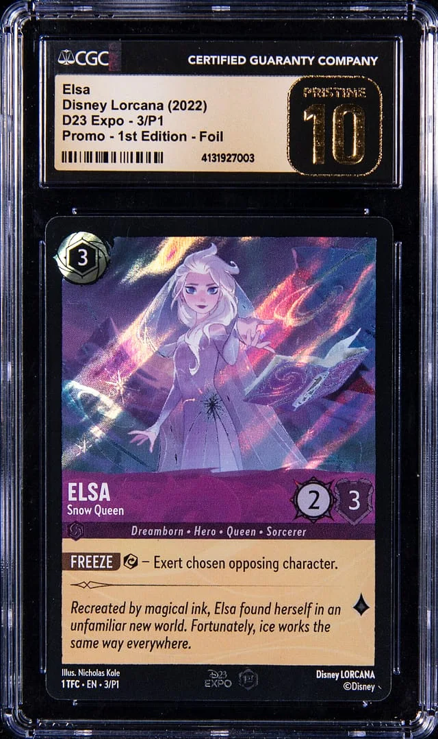 2022 Disney Lorcana D23 Expo 1st Edition Foil Promo Elsa #3/P1 card image